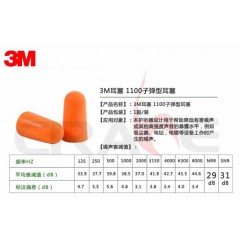 3M子彈型耳塞/每盒200付/3M1100